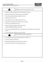 Preview for 2 page of Micom EDM MM50 Installation Instructions Manual