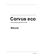 Preview for 1 page of Micos Corvus ECO User Manual