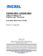 Micrel KSZ8081MNX User Manual preview