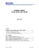 Micrel KSZ8842-16MQL Quick Start Manual предпросмотр