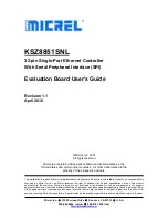 Micrel KSZ8851SNL-Eval User Manual предпросмотр