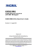 Preview for 1 page of Micrel KSZ9031MNX User Manual