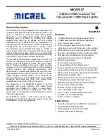 Micrel RadioWire MICRF507 Manual предпросмотр