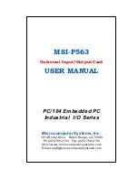 Micricomputer Systems MSI-P563 User Manual preview