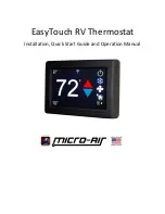 Preview for 1 page of MICRO-AIR EasyTouch ASY-350 Installation, Quick Start Manual And Operation Manual