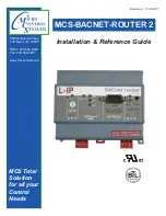 Preview for 1 page of Micro control systems MCS-BACNET-ROUTER 2 Installation Reference Manual