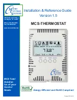 Micro control systems MCS-THERMOSTAT Installation And Reference Manual preview