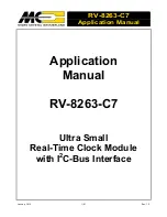 Предварительный просмотр 1 страницы Micro crystal RV-8263-C7 Applications Manual