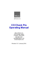 Preview for 1 page of Micro Direct CO Check Pro Operating Manual