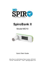 Micro Direct MD Spiro SpiroBank II MD10 Quick Start Manual preview