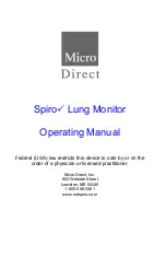 Preview for 1 page of Micro Direct Spiro Operating Manual