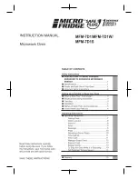 Micro fridge MFM-7D1 Instruction Manual preview