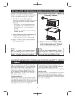 Предварительный просмотр 5 страницы Micro fridge MFM/NC-7 Instruction Manual