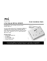 Preview for 1 page of Micro Innovations USB425P Quick Installation Manual