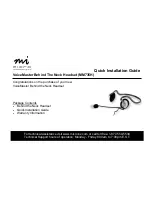 Micro Innovations VoiceMaster MM 735H Quick Installation Manual preview