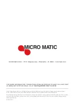 Preview for 16 page of Micro Matic 122-634 Instruction Manual