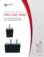 Preview for 1 page of Micro Matic PRO-LINE WINE MDD23W Series Installation, Use & Maintenance Manual