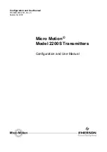 Micro Motion 2200S Configuration And Use Manual preview