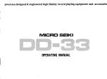 Micro Seiki DD-33 Operating Manual preview