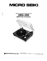 Micro Seiki DD-40 Service Manual preview