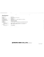 Предварительный просмотр 8 страницы Micro Seiki DQL-120 Operating Manual