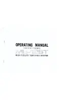 Предварительный просмотр 1 страницы Micro Seiki MB-12ST Operating Manual