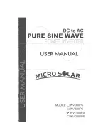 Preview for 1 page of Micro Solar INV-1000PS User Manual