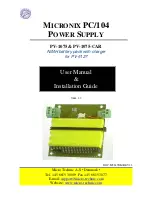 Micro Technic Micronix PC/104 Power Supply PV-1075 Installation And User Manual preview