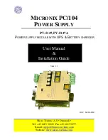 Предварительный просмотр 1 страницы Micro Technic Micronix PV-5127 Installation And User Manual