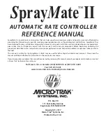 Preview for 2 page of micro-trak 14869 Reference Manual