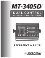 micro-trak DUAL CONTROL MT-3405D Reference Manual предпросмотр