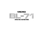 Micro BL-71 Operating Instructions Manual preview