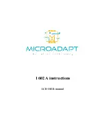 Предварительный просмотр 1 страницы Microadapt 1602A User Manual