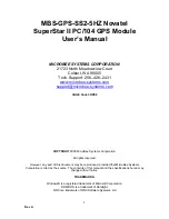 Microbee Systems MBS-GPS-SS2-5HZ User Manual preview