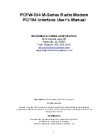 MICROBEE PCFW-104 User Manual preview