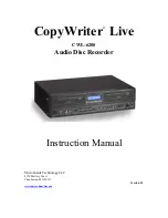 Preview for 1 page of MicroBoards Technology CopyWriter  Live CWL-6200 Instruction Manual