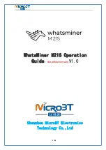 Preview for 1 page of MicroBT WhatsMiner M21S Operation Manual