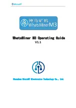 Preview for 1 page of MicroBT WhatsMiner M3 Operating Manual