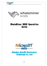 MicroBT WhatsMiner M30S Operation Manual preview