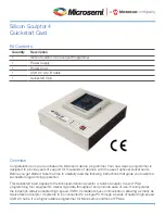 Preview for 1 page of Microchip Technology Microsemi Silicon Sculptor 4 Quick Start Card