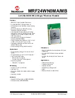 Microchip Technology MRF24WN0MA Manual preview