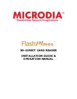 Microdia FlashMover Installation Manual & Operation Manual preview