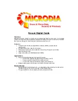 Microdia Secure Digital Cards Overview предпросмотр