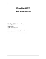 Preview for 1 page of MicroDigial MDR-i016X-n Reference Manual