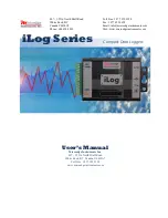 Microedge Instruments iLog Series User Manual preview