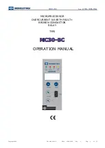 MICROELETTRICA MC30-BC Operation Manual preview