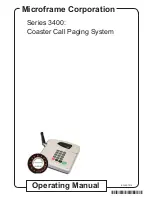 Preview for 1 page of Microframe Corporation 3400 Series Operating Manual