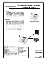 Preview for 6 page of Microframe Corporation 3500 series Operating Manual