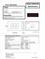 Предварительный просмотр 24 страницы Microframe Corporation 6300 8 Series Installation & Specifications Manual