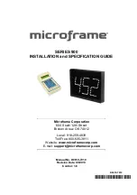 Microframe Corporation 910 Installation And Specification Manual preview